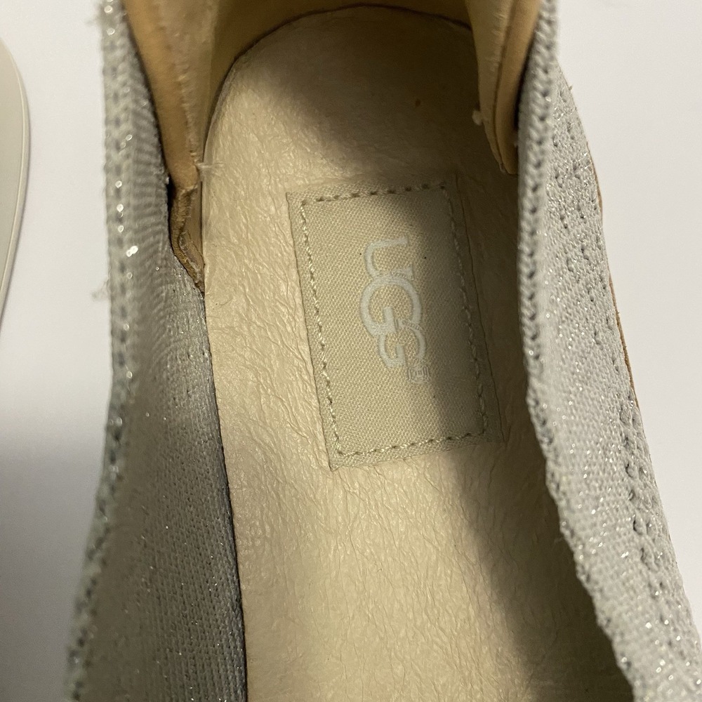 UGG‎ Sammy Knit Slip-On Sneakers Metallic Grey Size 8.5 - Picture 5 of 7